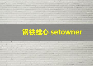 钢铁雄心 setowner